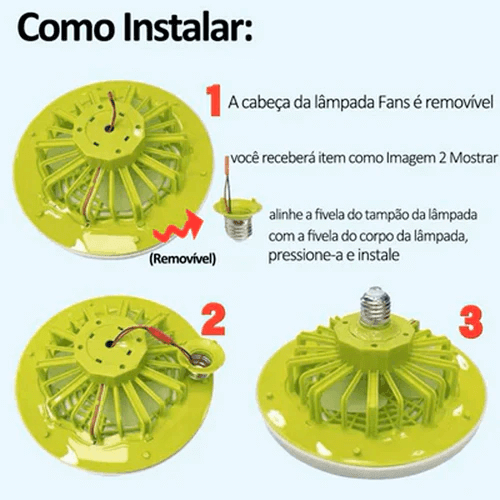 Luminária LED com Ventilador - Modernidade e Praticidade