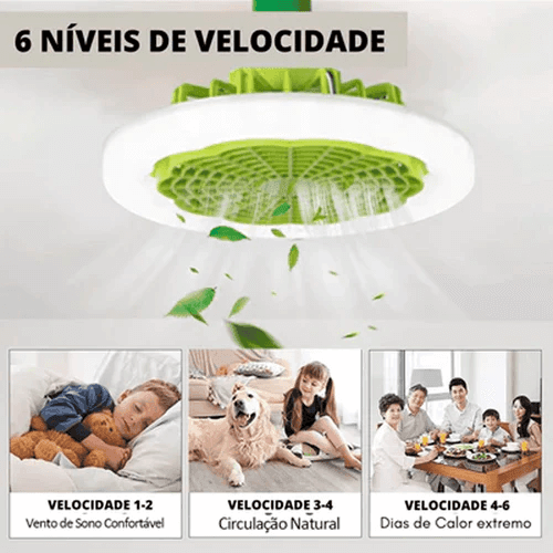 Luminária LED com Ventilador - Modernidade e Praticidade