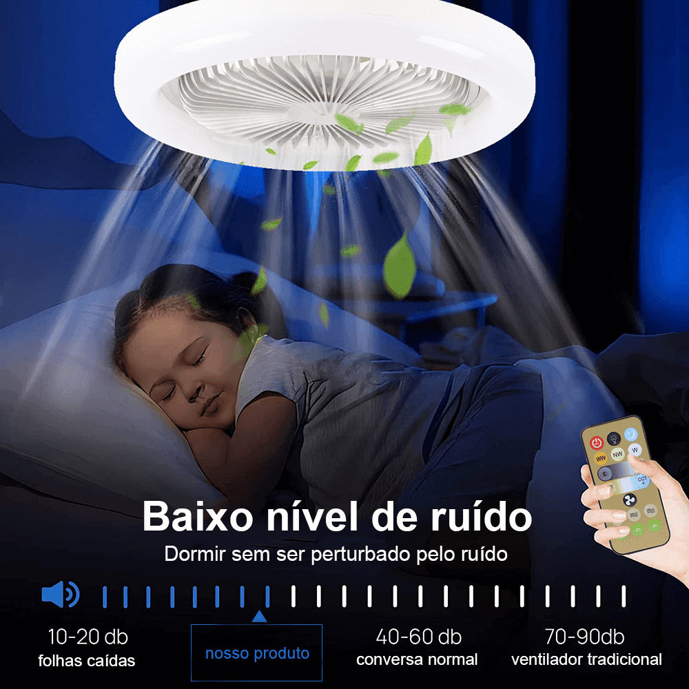 Luminária LED com Ventilador - Modernidade e Praticidade