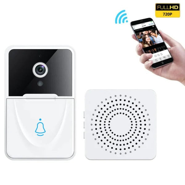 Campainha Inteligente X9 Wifi com Câmera HD - Com Sensor Movimento, Interfone Sem Fio e Visão Noturna - Fusion Express